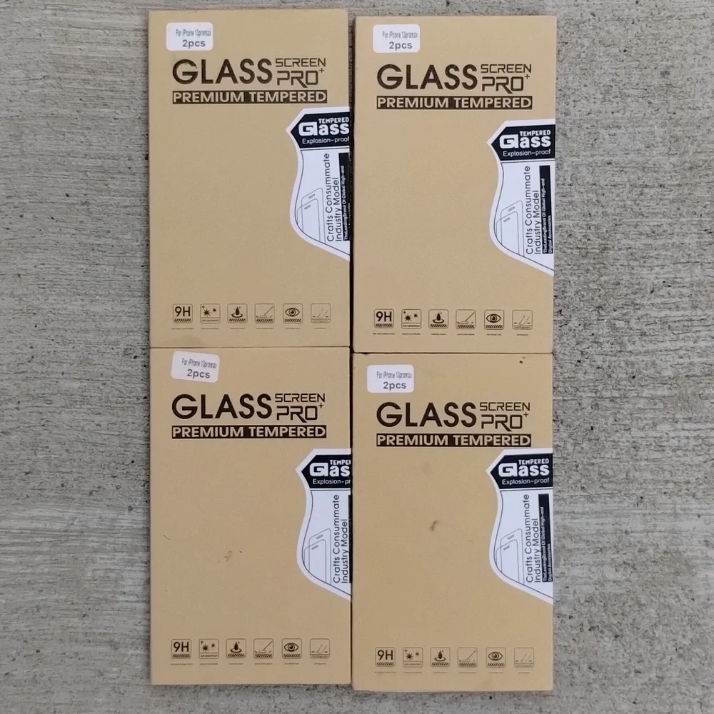 iPhone 13 Pro Max Glass Screen Pro Premium Tempered Glass Pro 4 pack Bundle